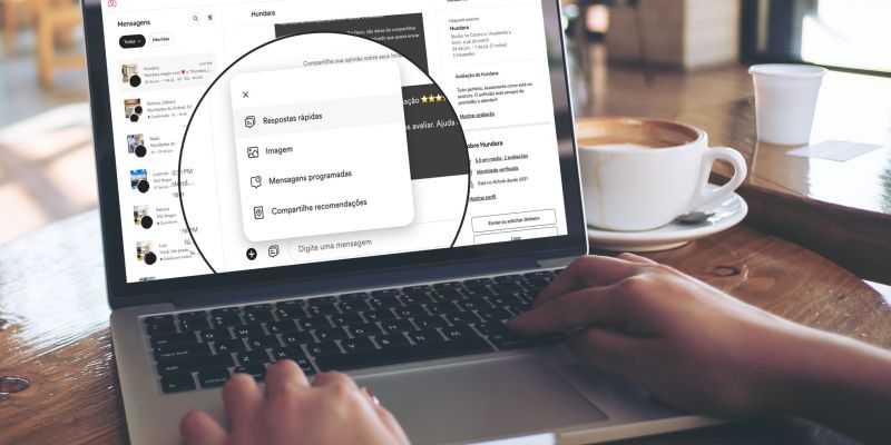 Respostas rápidas e mensagens programadas do Airbnb
